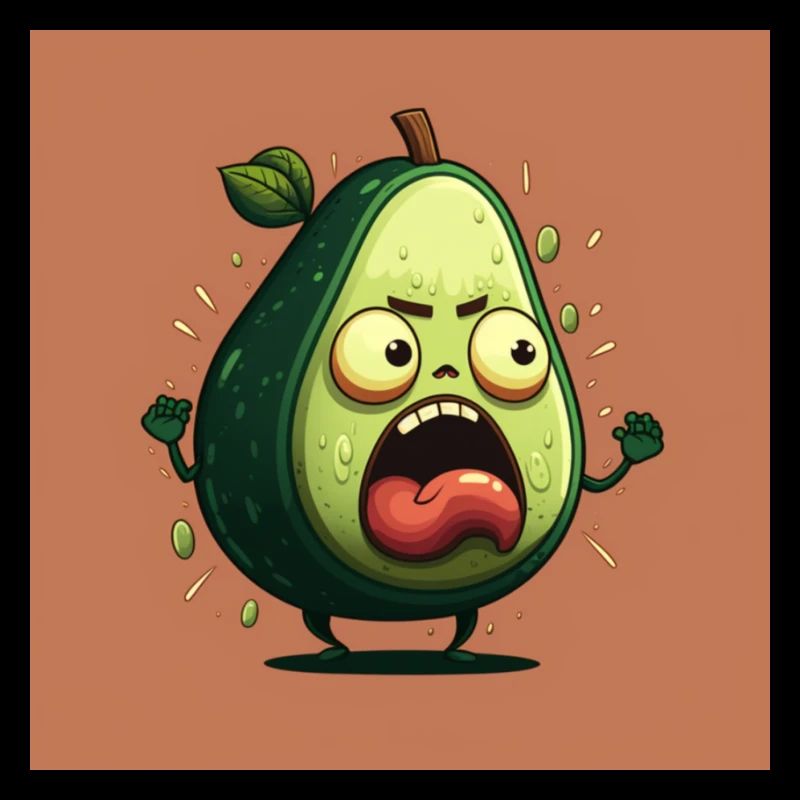 Weird Angry Avocado - Cutefruitz
