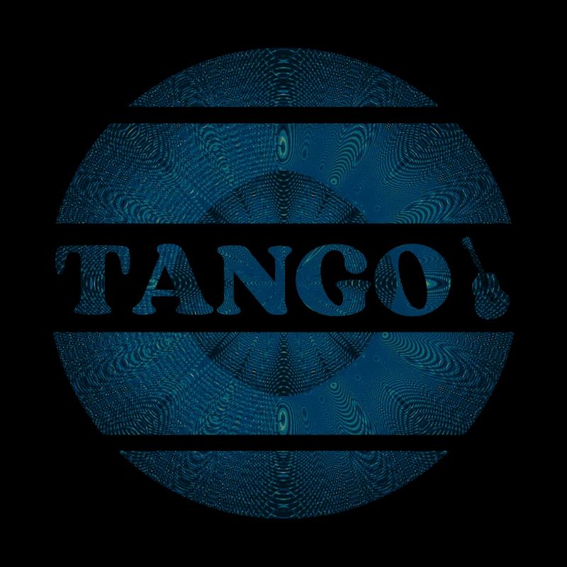 Design de tango bleu pour danseurs de tango