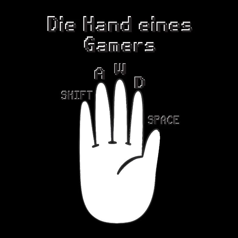 Die Hand eines Gamers
