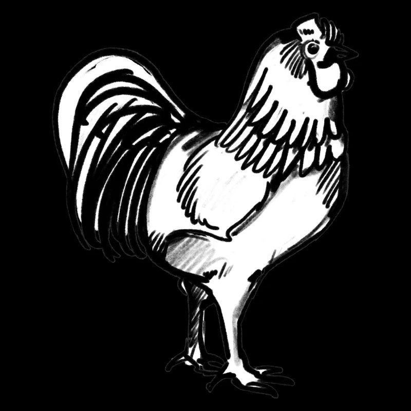 Un coq (dessiné à la main)
