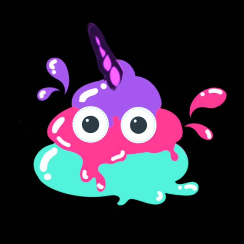 Merde de licorne, merde, merde colorée,