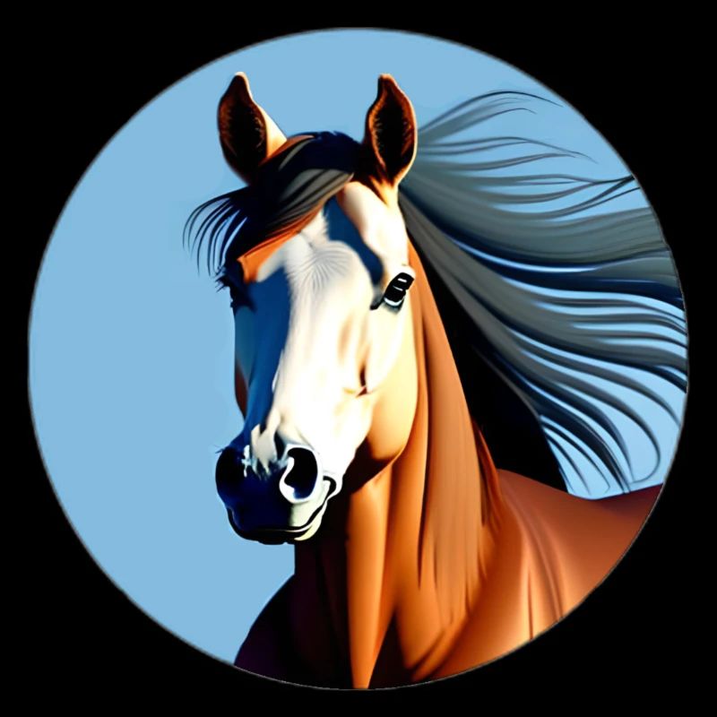 Cheval de sport marron au galop