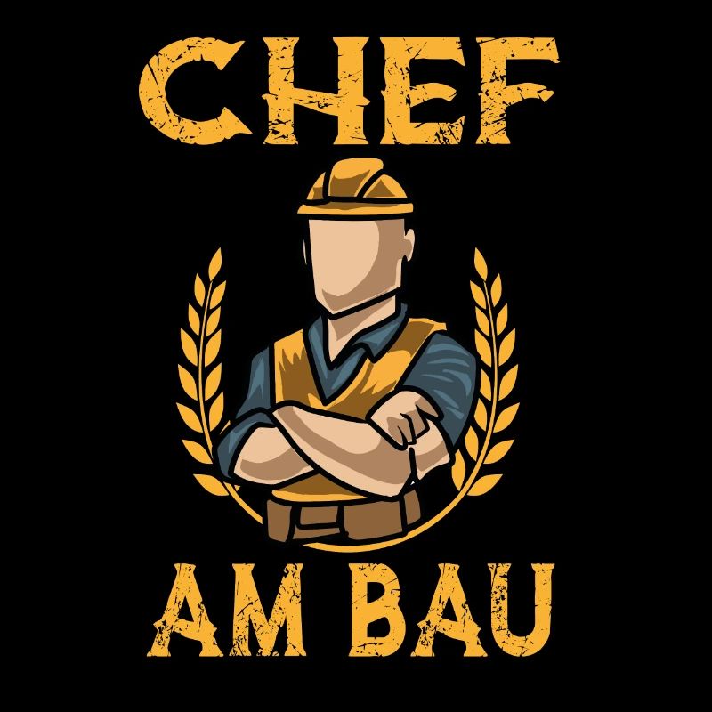Chef am Bau Baustelle Bauherr Geschenk