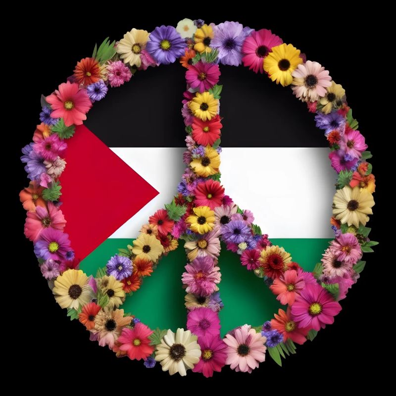 DRAPEAU PALESTINE DRAPEAU PALESTINE Drapeau Fleurs Paix