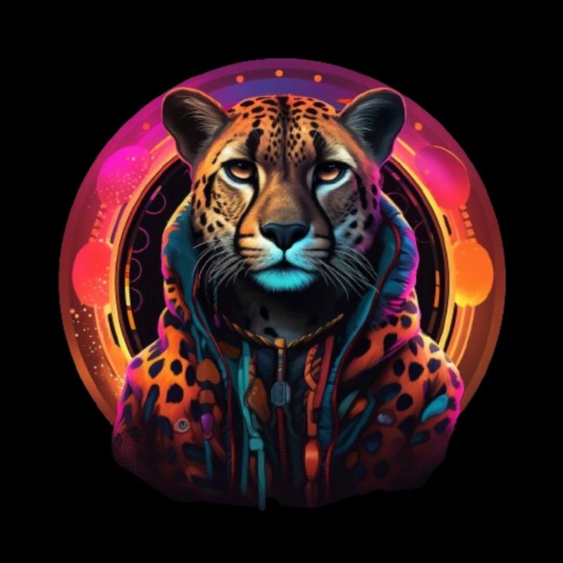 Cooler Leopard in Farbe