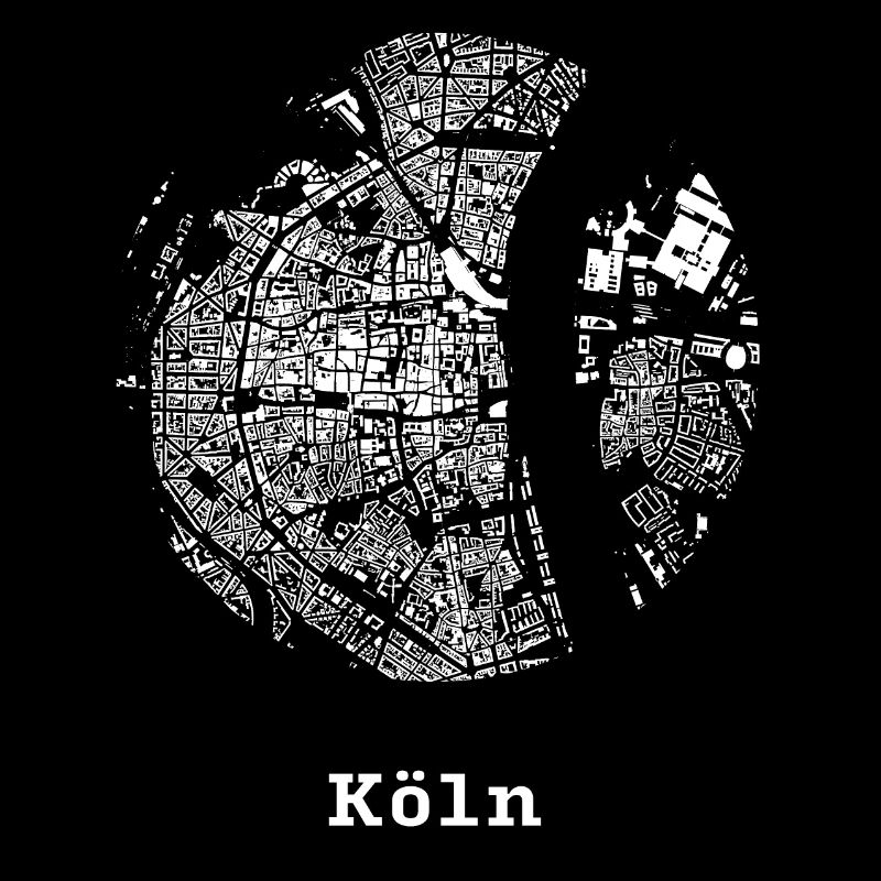 Köln mit Kartenauschnitt