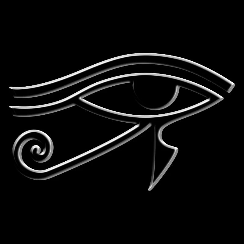Oeil d’Horus (Oeil de Horus) Symbole Blanc Effet 3D