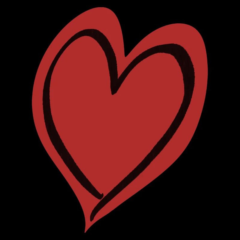 Herz rot schwarz