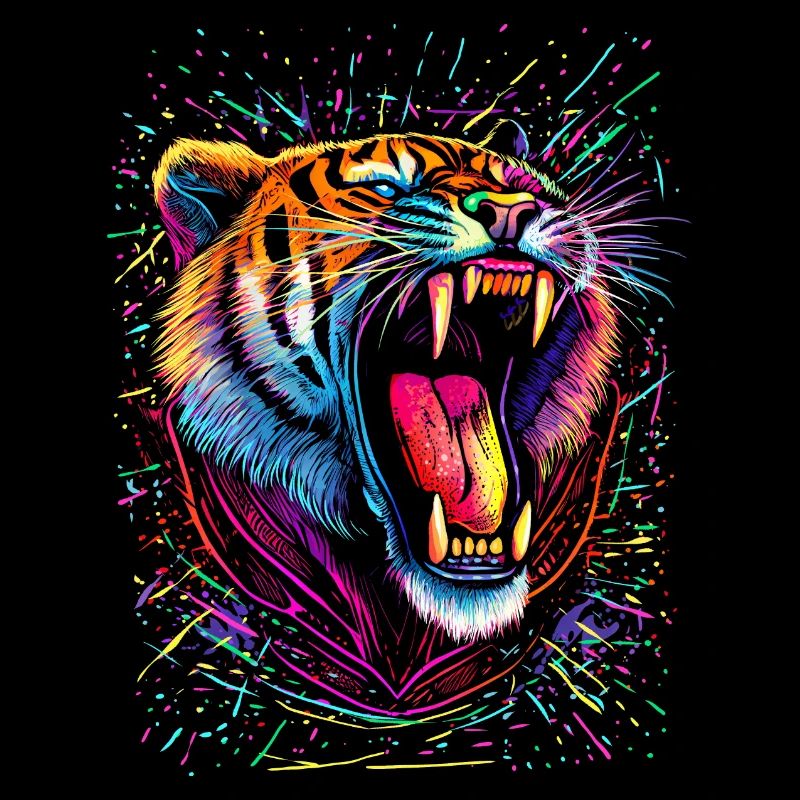 Tiger screaming