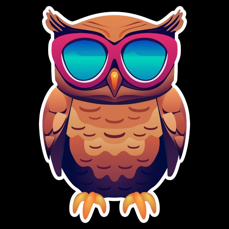 coole Eule mit Sonnenbrille