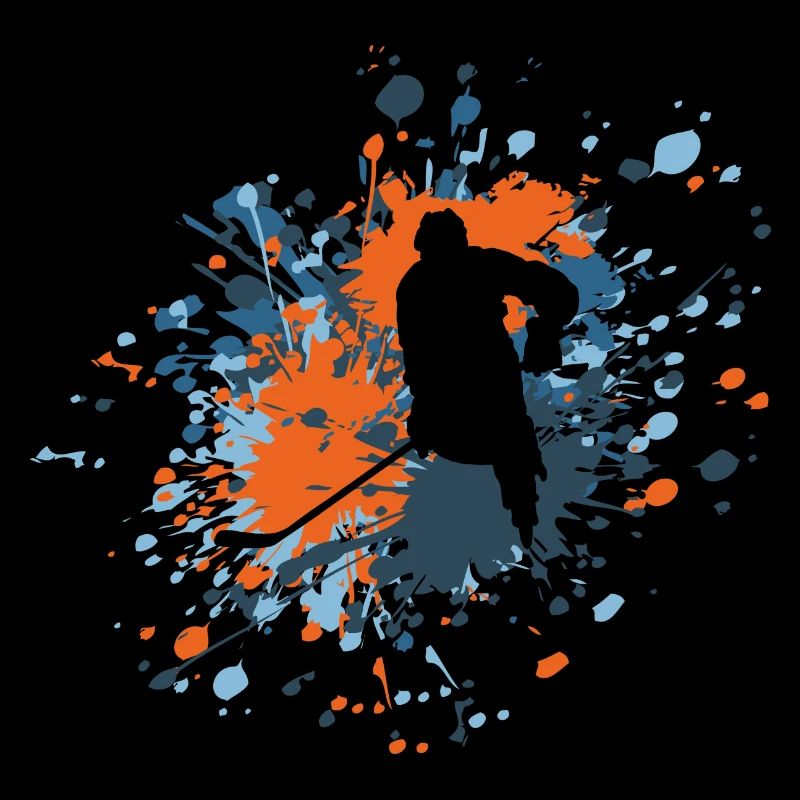 Ice Hokey Passion Color Splash