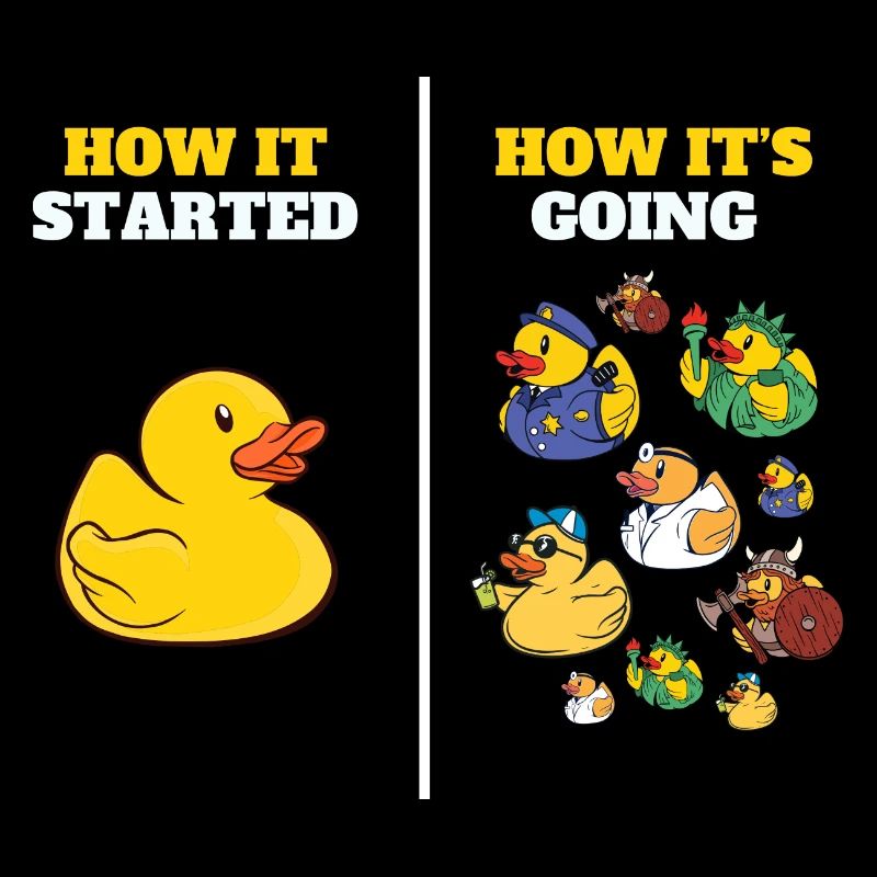 How It Started Yellow Bath Duckie Rubber Duck