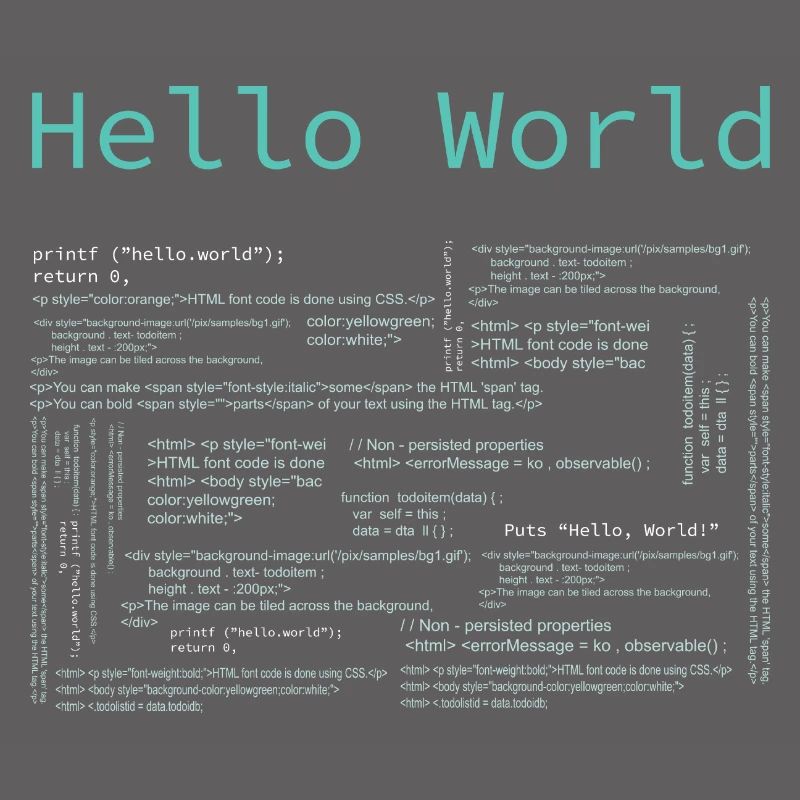 Hello World - Computer Pr... Programmers & Nerd