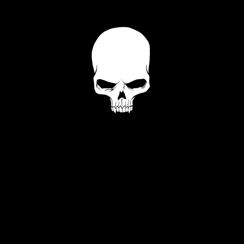 Skull black n white