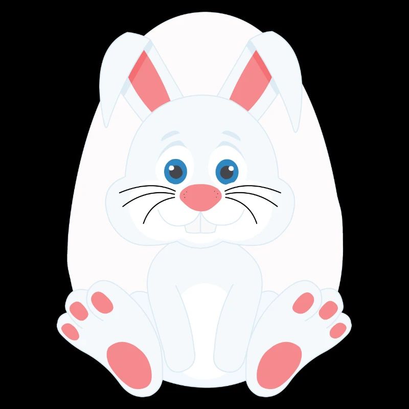 Cute easter bunny and egg