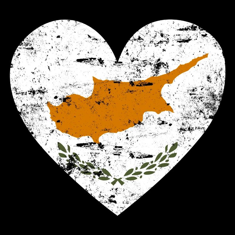 Coeur de drapeau de Chypre