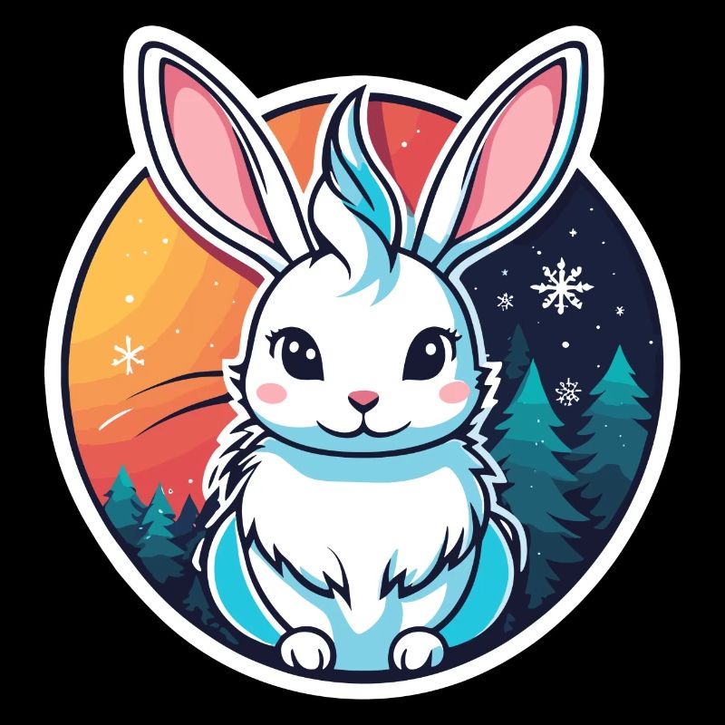 Illustration de Noël lapin