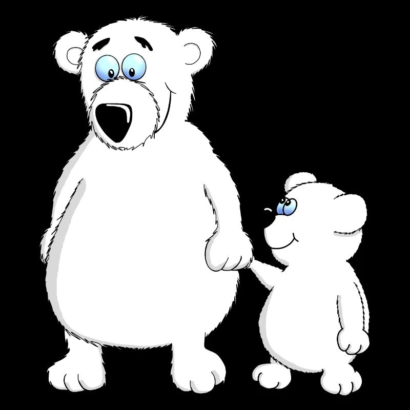 Drolliger Baby Bär mit Papa oder Mama