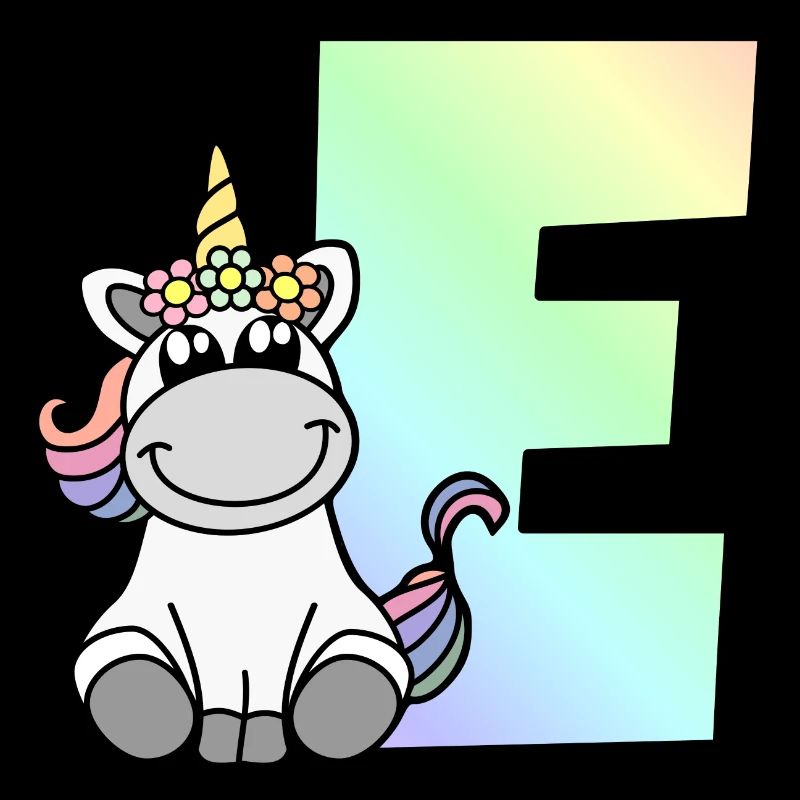 Einhorn Buchstabe E
