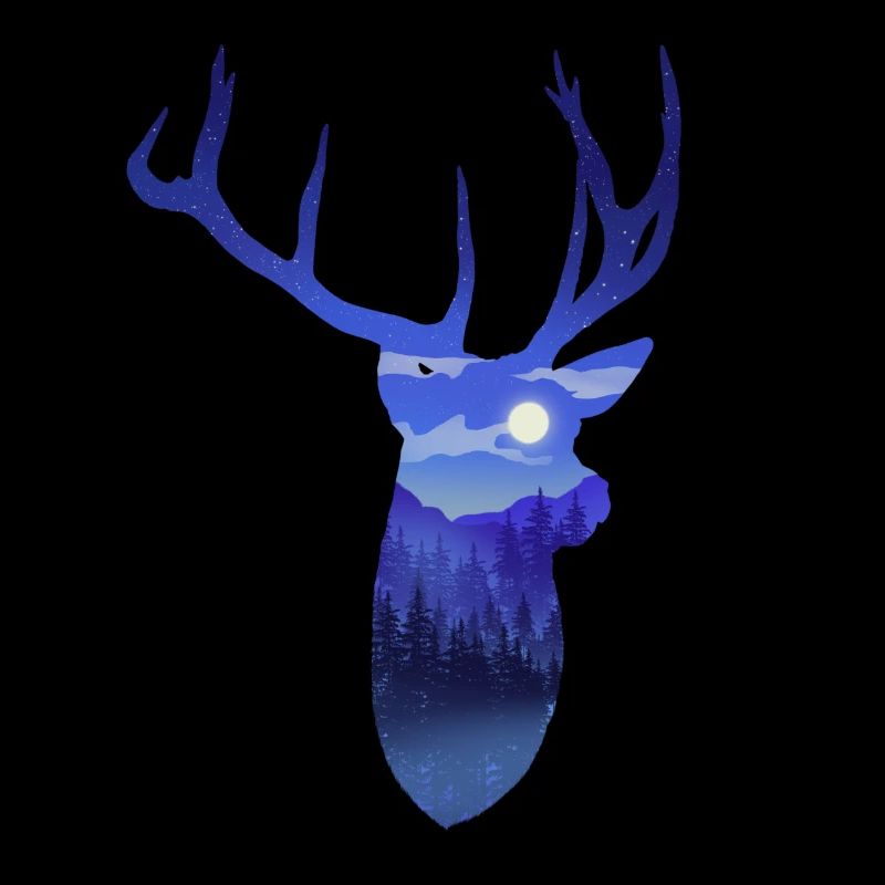 Deer Night Sky