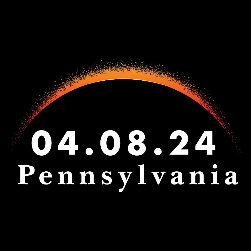Trajectoire totale de l’éclipse solaire de la totalité Pennsylvanie
