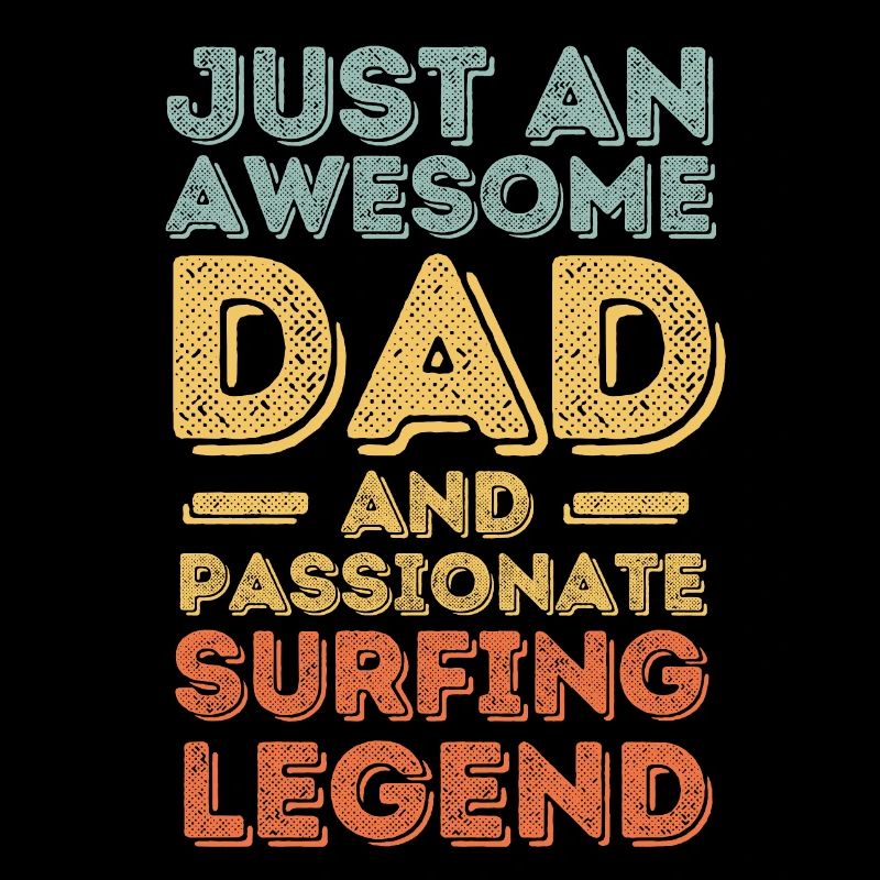 Dad surfing retro