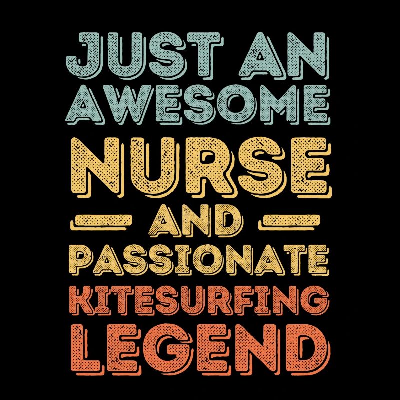 Krankenschwester Kitesurf Legende retro