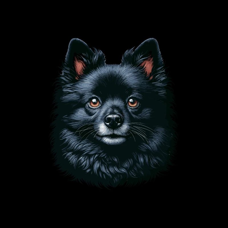 Visage de chien - Schipperke
