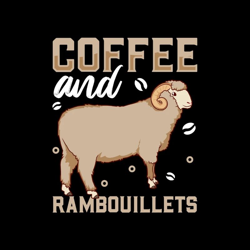 Kaffee und Rambouillet-Schaf