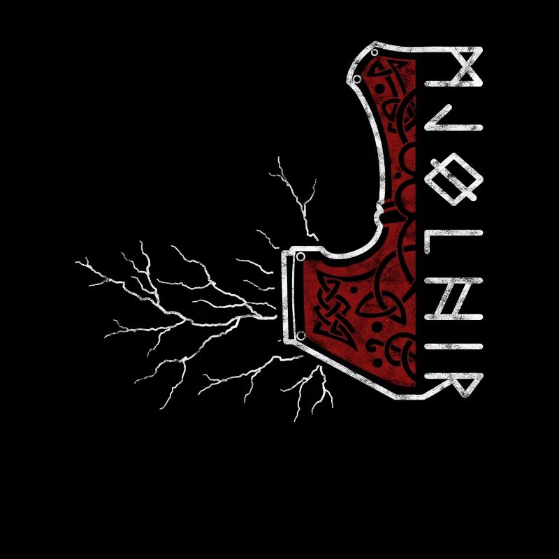 Der Hammer von Thor mit Blitzen - Mjölnir