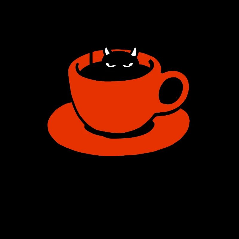 Café rouge diable. Café noir – Journée noire