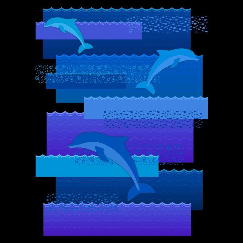 Vagues et dauphins