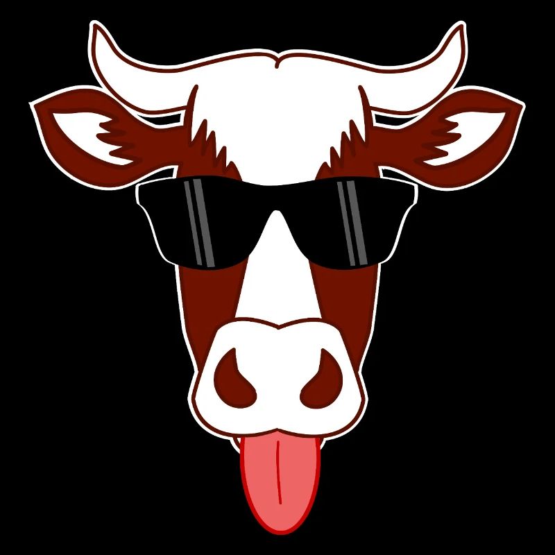 Vache avec lunettes de soleil
