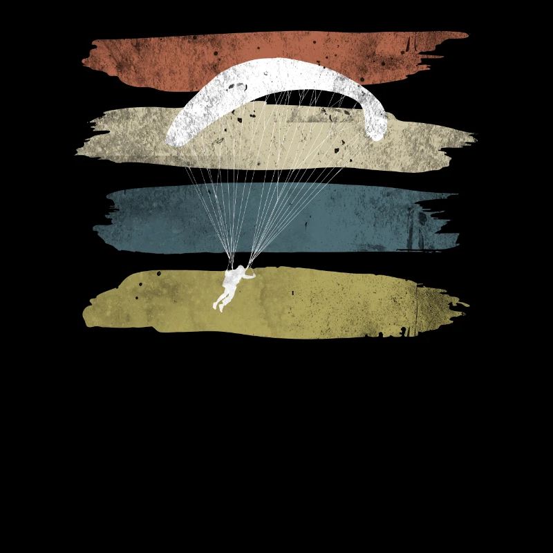 Vintage retro paraglider gift