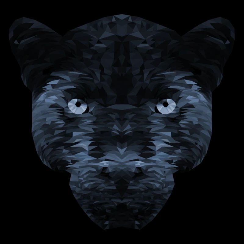 Schwarzer Panther Polygon