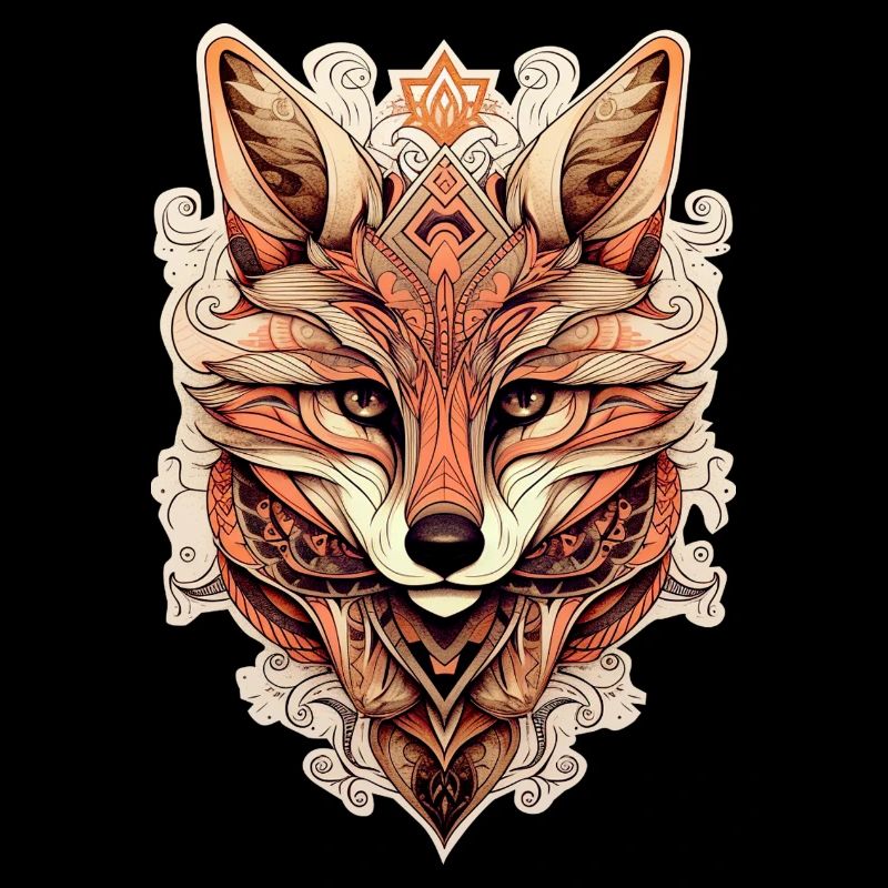 Fuchs Ornamenteler Stil - Boho