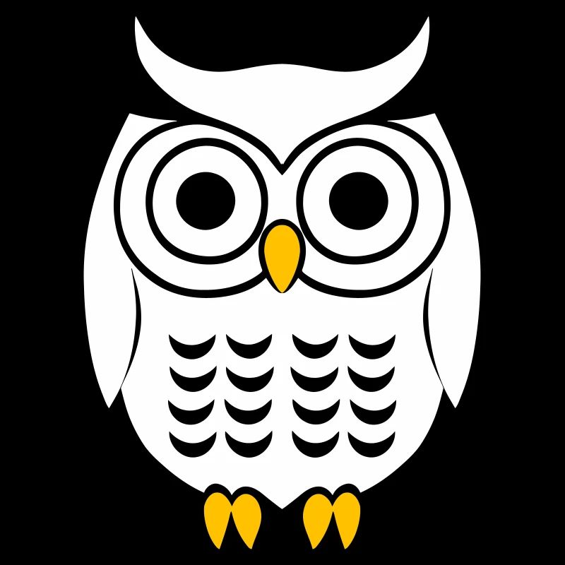 Hibou noir et blanc