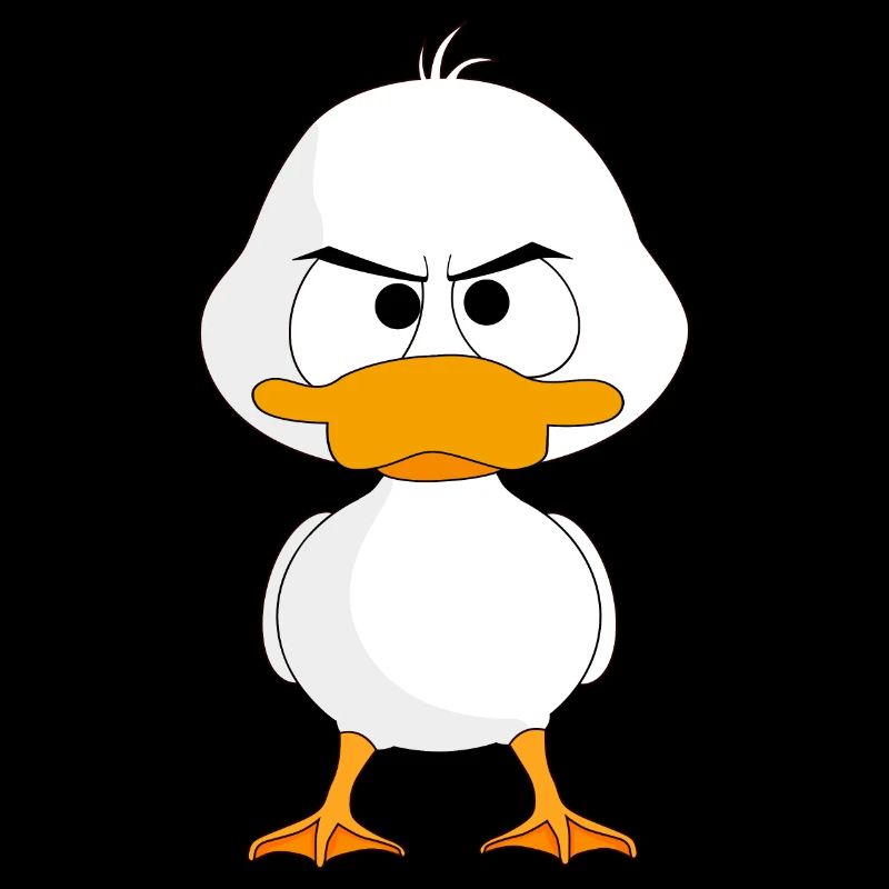 Süßes verärgertes Entchen ist "ducking mad"