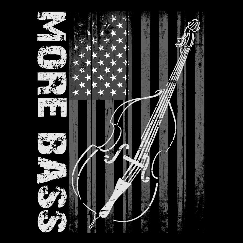 Plus de contrebasse basse avec drapeau américain