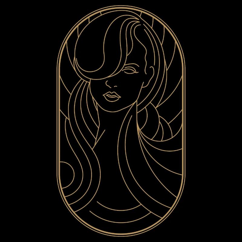 Beauty Artdeco Digital Art Prints - Objets de collection