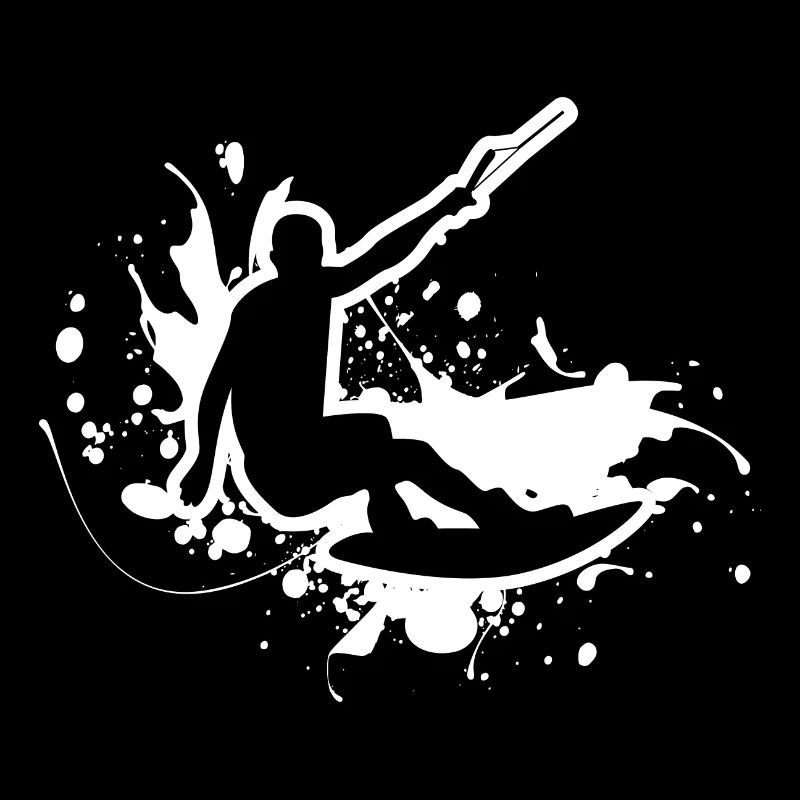 Wakeboarder Splatter Splash Motiv