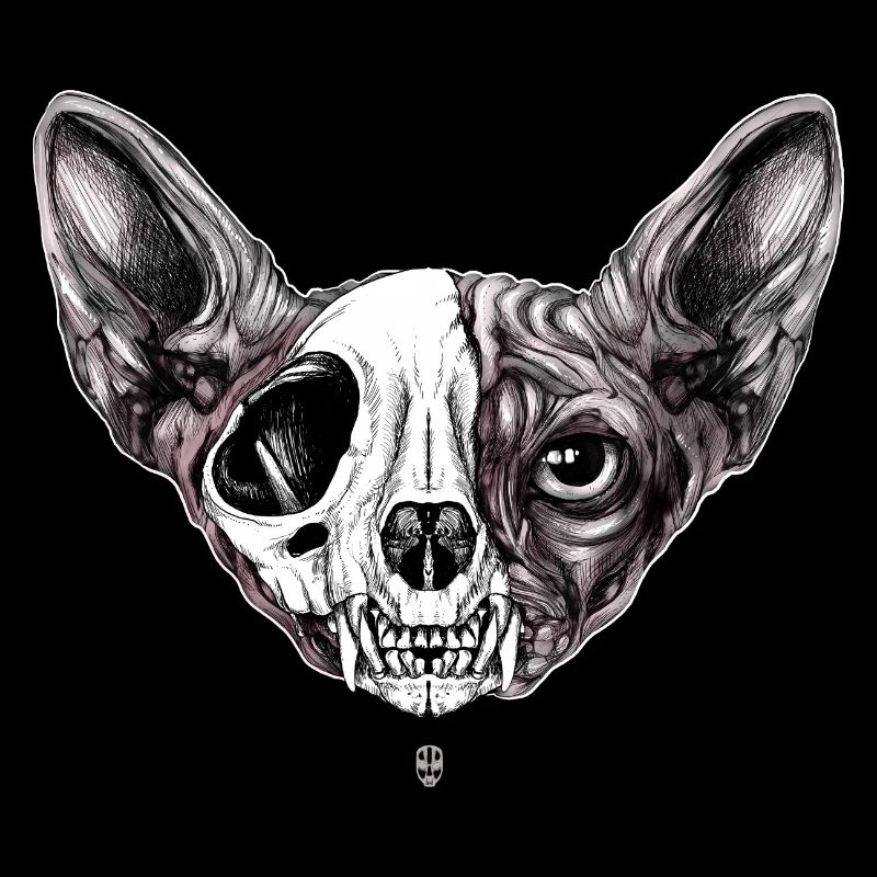 Shynx Cat Half Skull