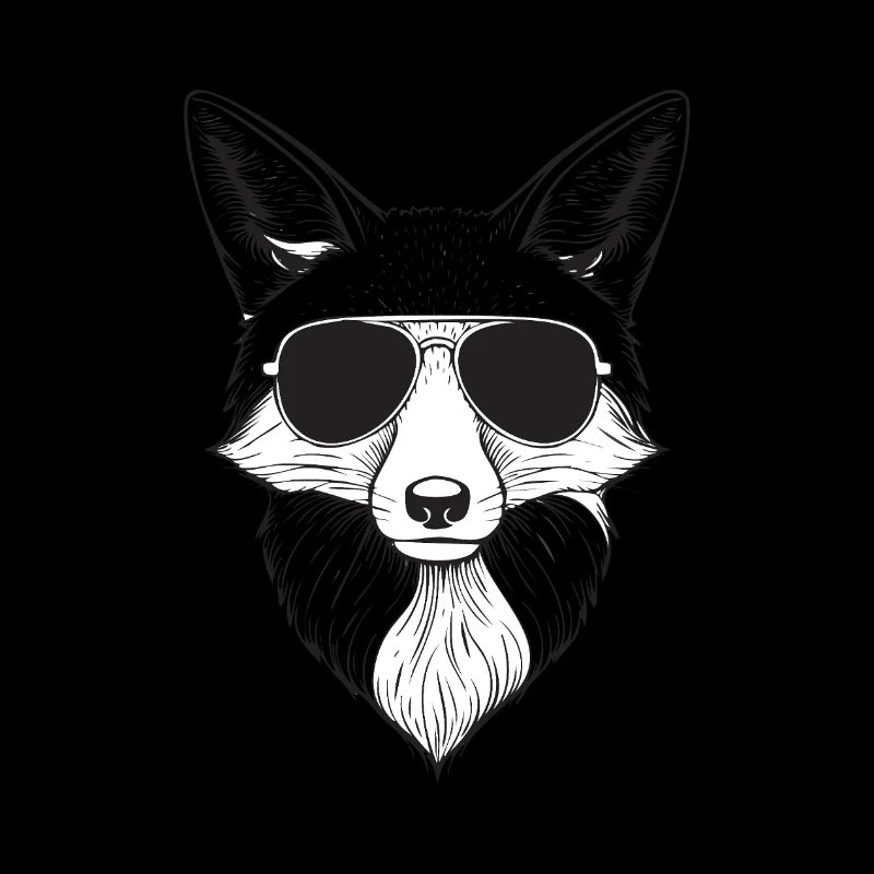 Fuchs mit Sonnenbrille Tiere Fox Cool Lässig
