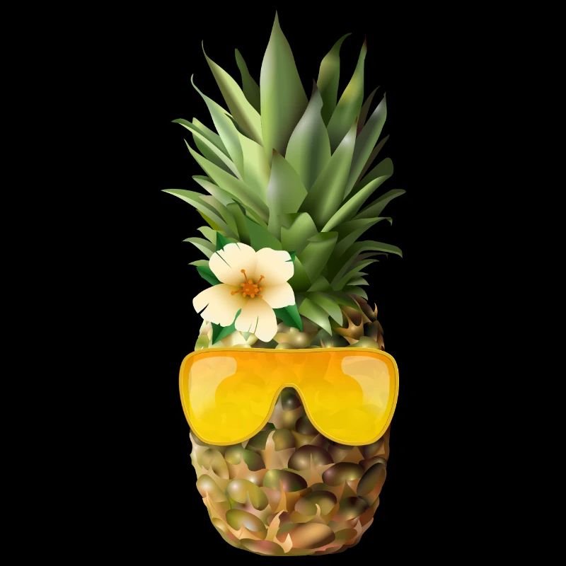 Pineapple with golden spectacle frame
