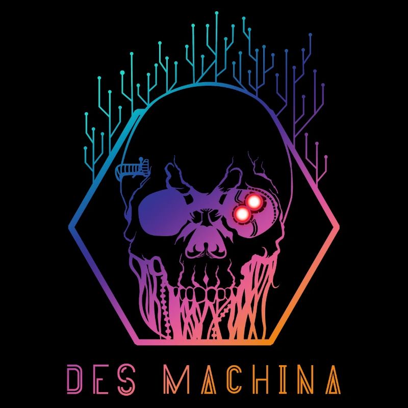 Cyberpun Skull Print