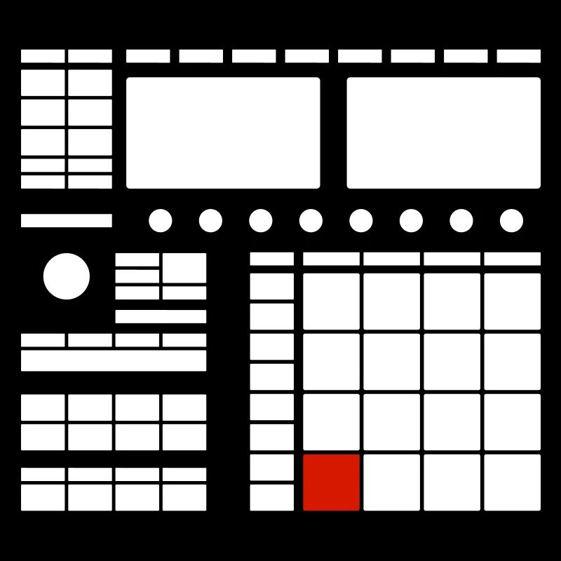 DRUM MACHINE SAMPLER COMPUTER PADS