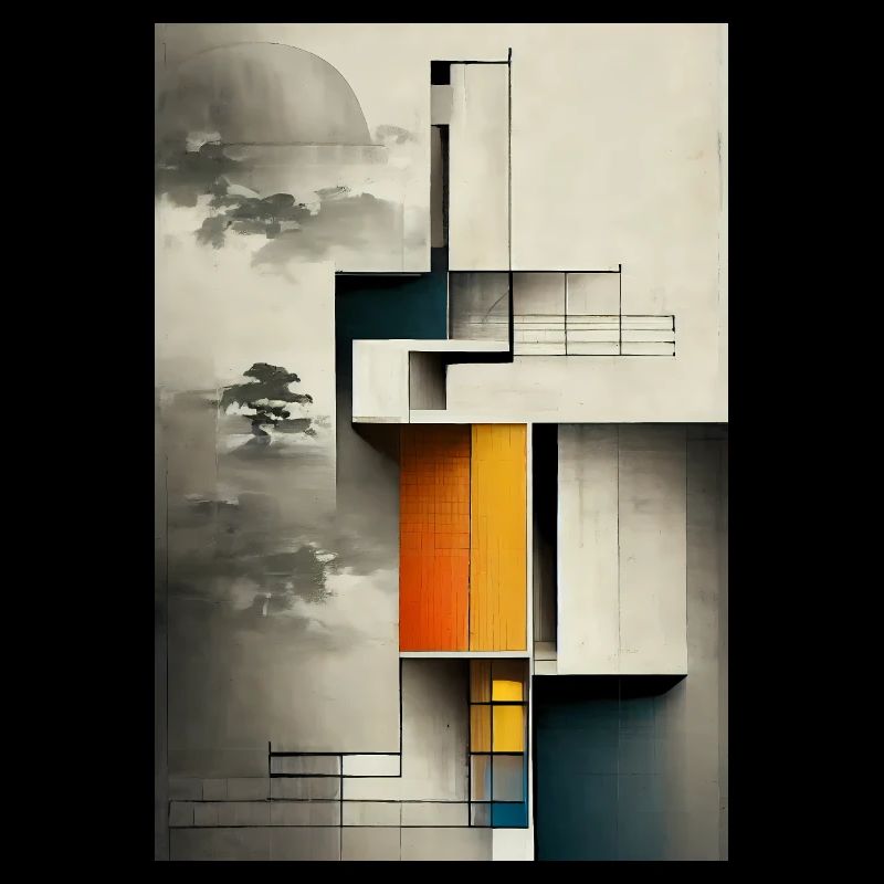 Einzigartiges schmutziges Bauhaus-Muster