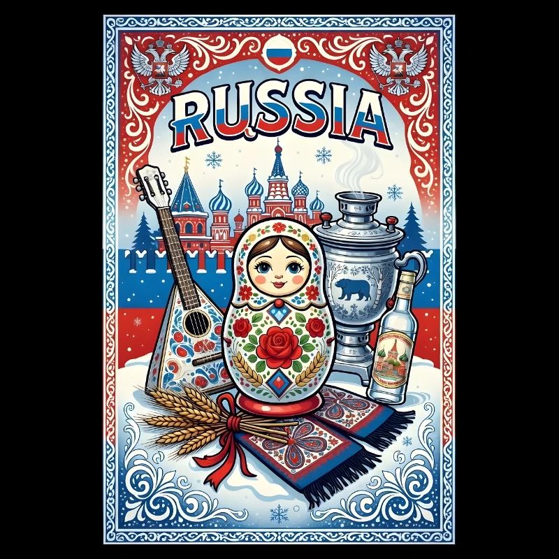 Russian Matryoshka and Samovar