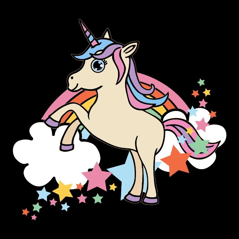 Einhorn (Regenbogen & Sterne)