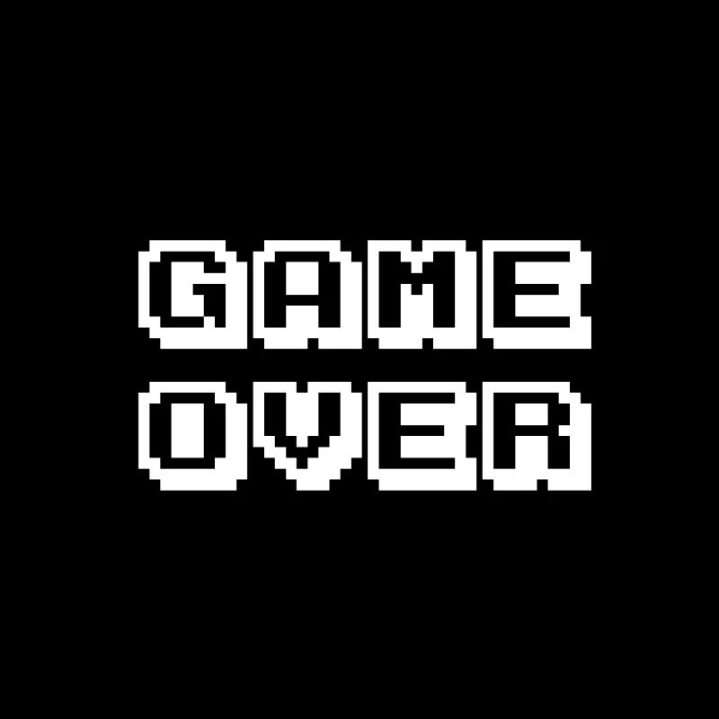 Arcade Game Over white
